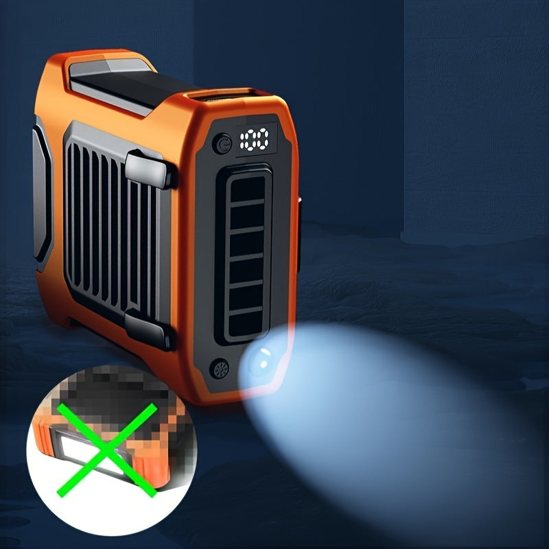 Portable Fan with Power Bank 4000mAh Rechargeable Wearable Neck Waist Fan