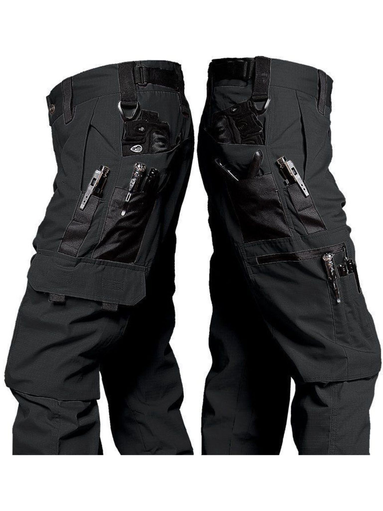 Men's Tactical Camo Gear Set Long Sleeve Jacket Cargo Pants Polyester Outdoor Military