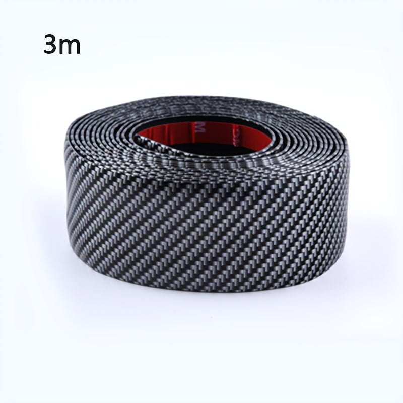 Car Door Sill Protector Carbon Fiber Scratch-Resistant Bumper Film 1m