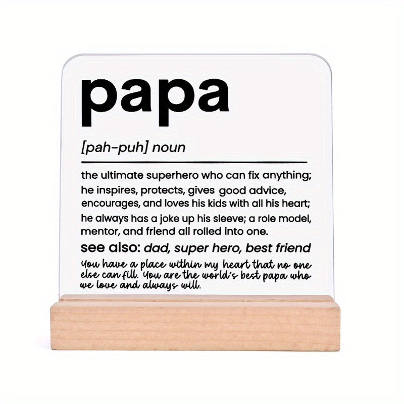 Grandfather Desk Decor Plaque Gift for Grandpa from Grandkids Birthday Father's Day Christmas