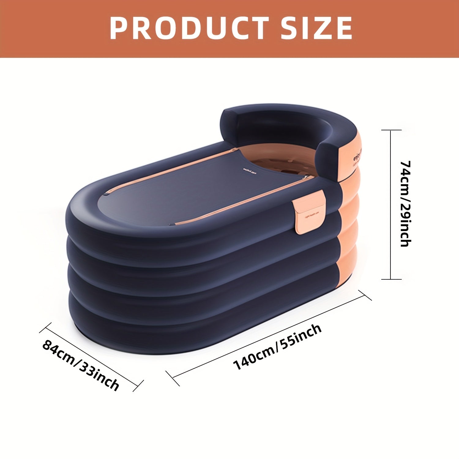 Ichki/tashqi foydalanish uchun qalin, oson shishiriladigan va drenajli dizaynga ega bo'lgan portativ va yig'iladigan spa vannasi.