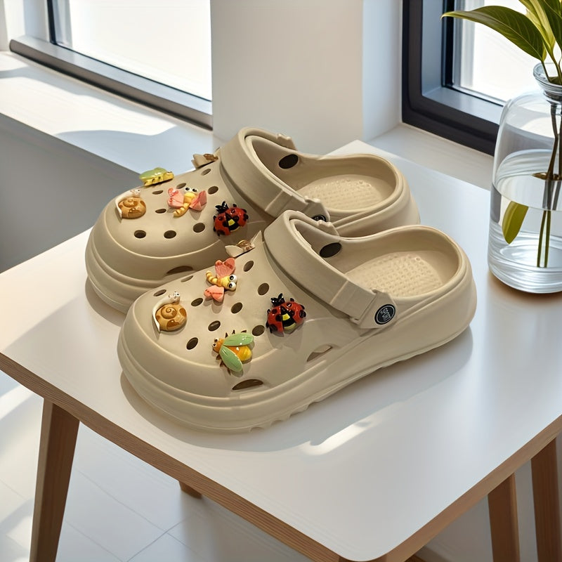 Women's Summer EVA Mesh Beach Shoes with Dragonfly and Bee Decor