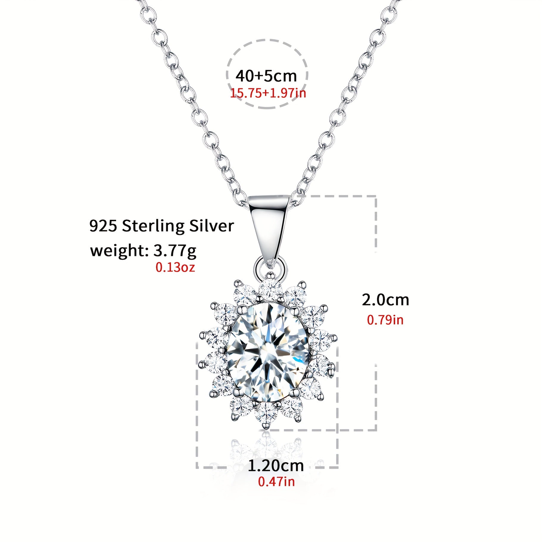 Sterling Silver Jewelry Set with Necklace Ring Earrings Zirconia Multiple Colors