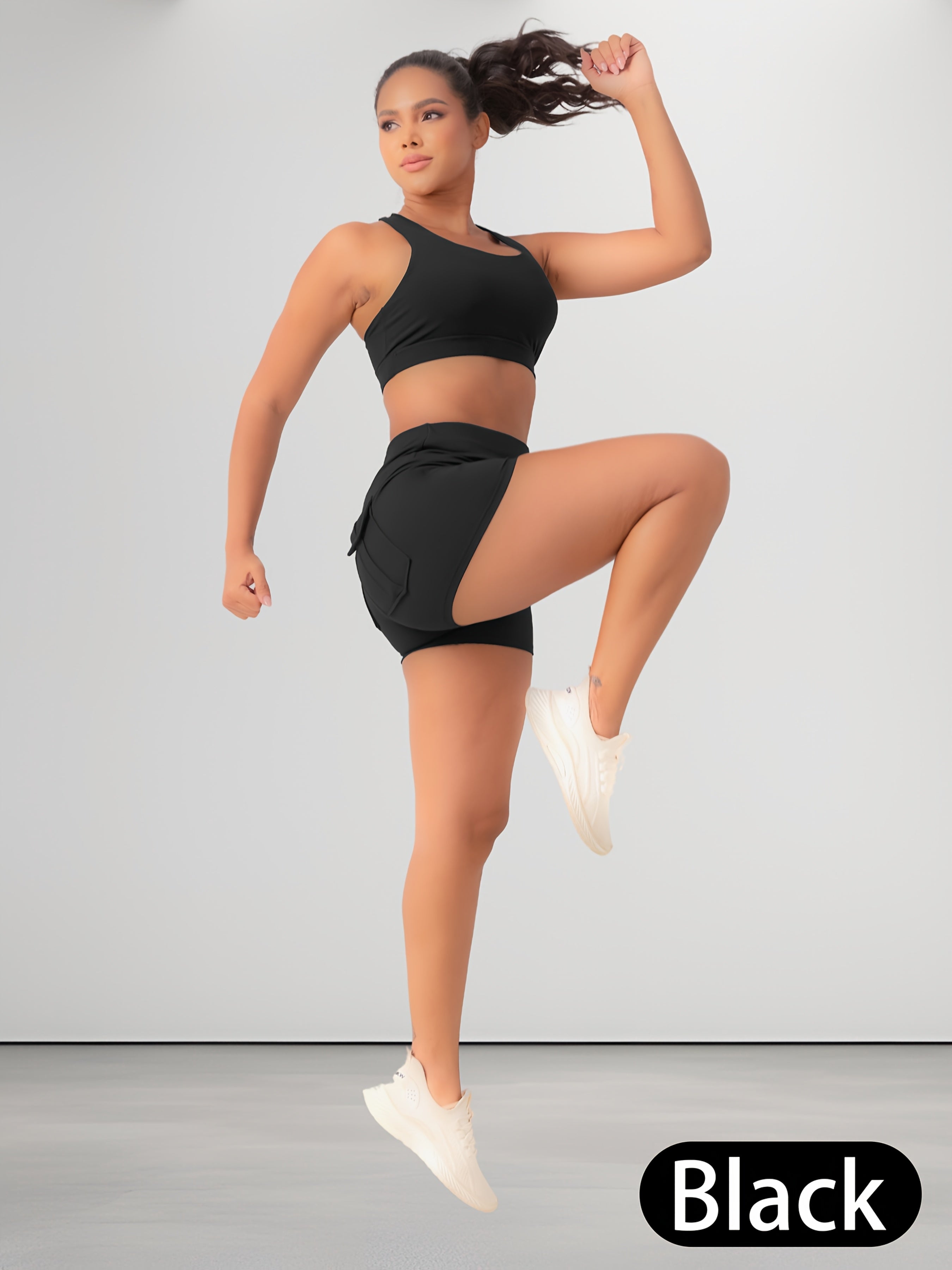 Women's Plus Size Yoga Tights with Pockets High Waist Moisture Wicking