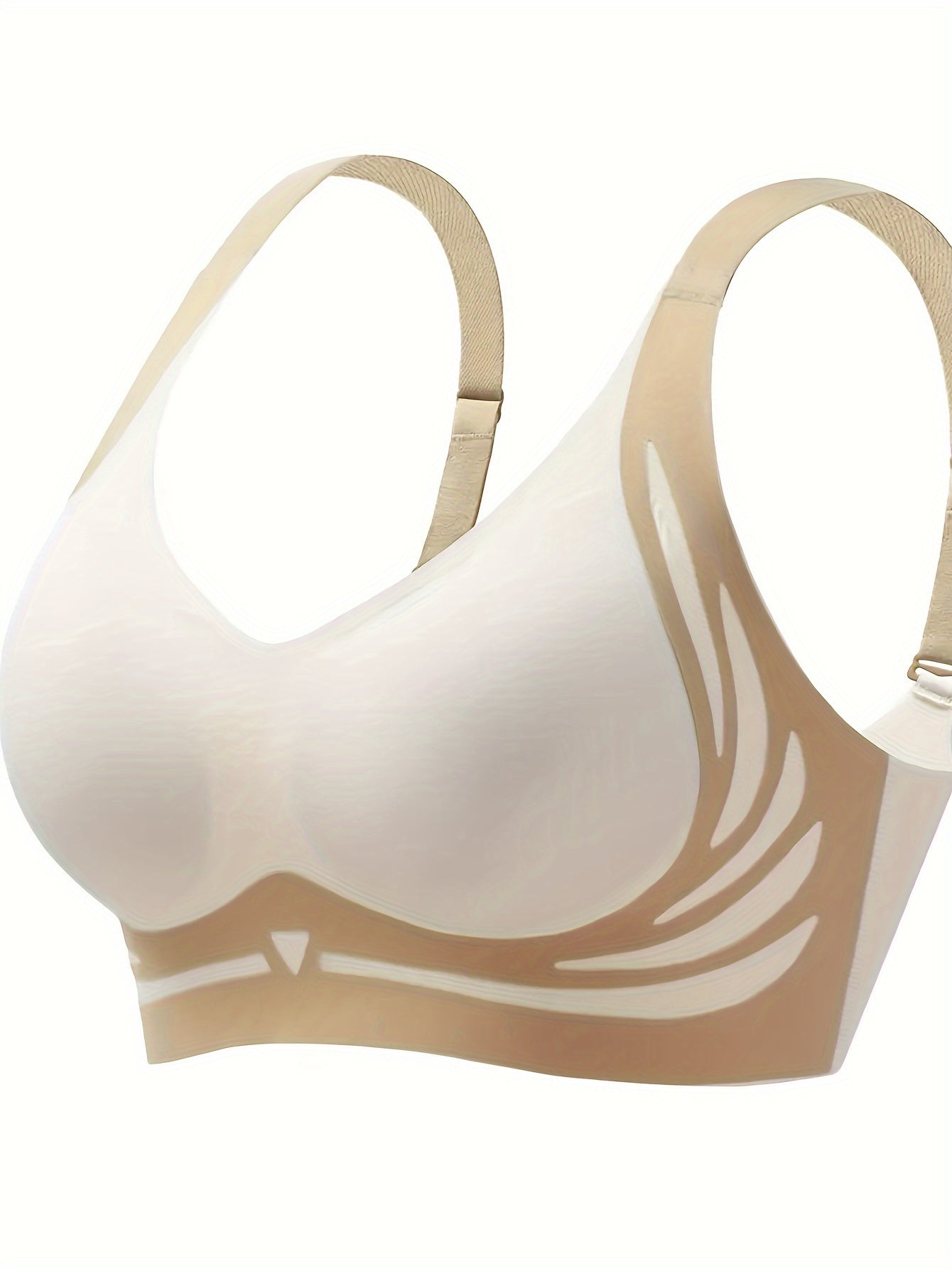 4 Rangli Blokli Simsiz Push Up Bralar Ayollar Uchun, Sportiv va Qulay Ichki Kiym.