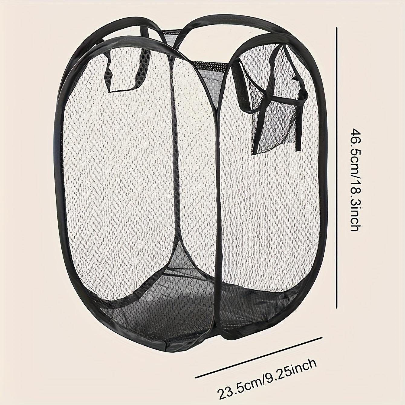 Gran cesta de malla para ropa sucia con asas, cesta de almacenamiento plegable para ropa y juguetes