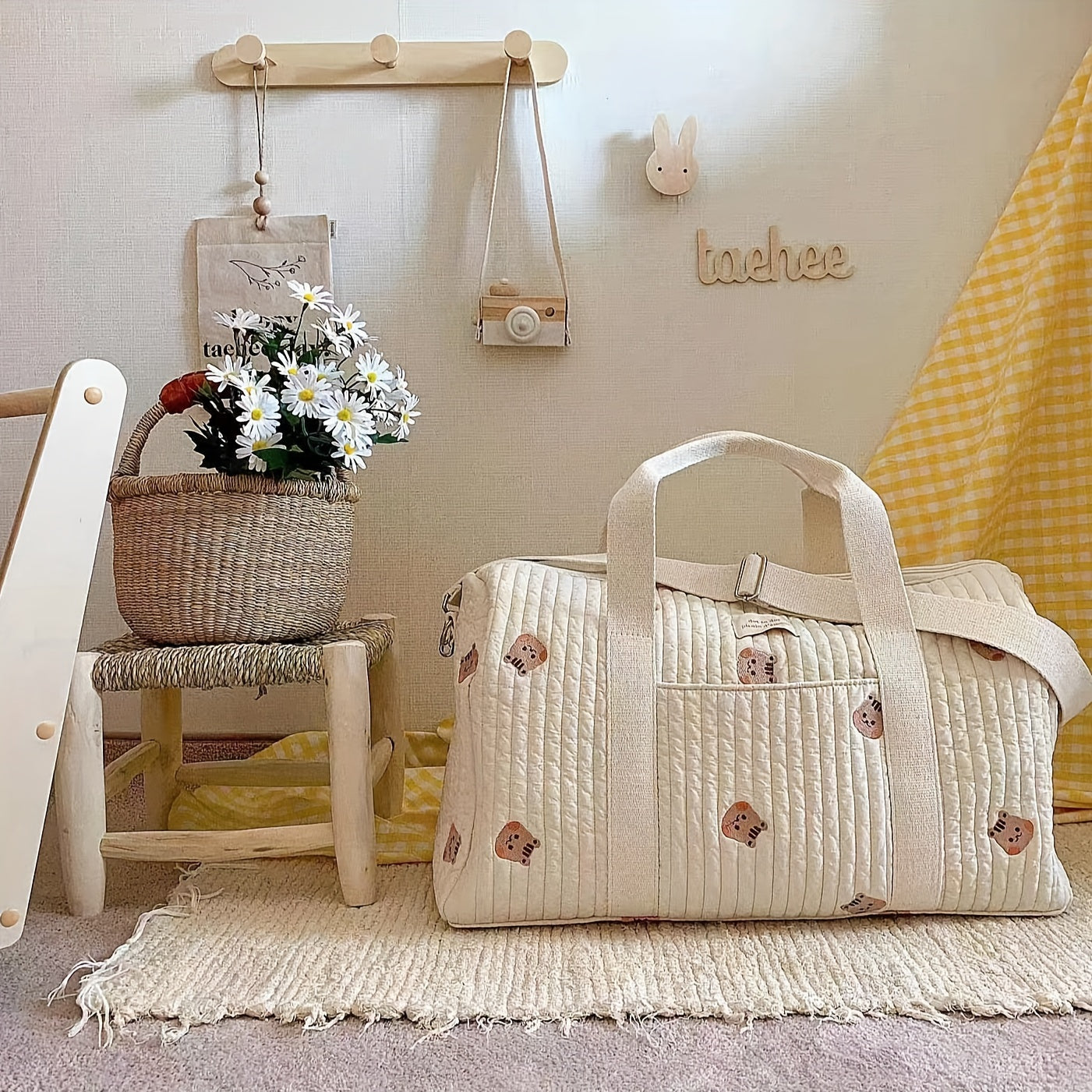 Cartoon Pattern Diaper Bag with Large Capacity and Storage Organizer