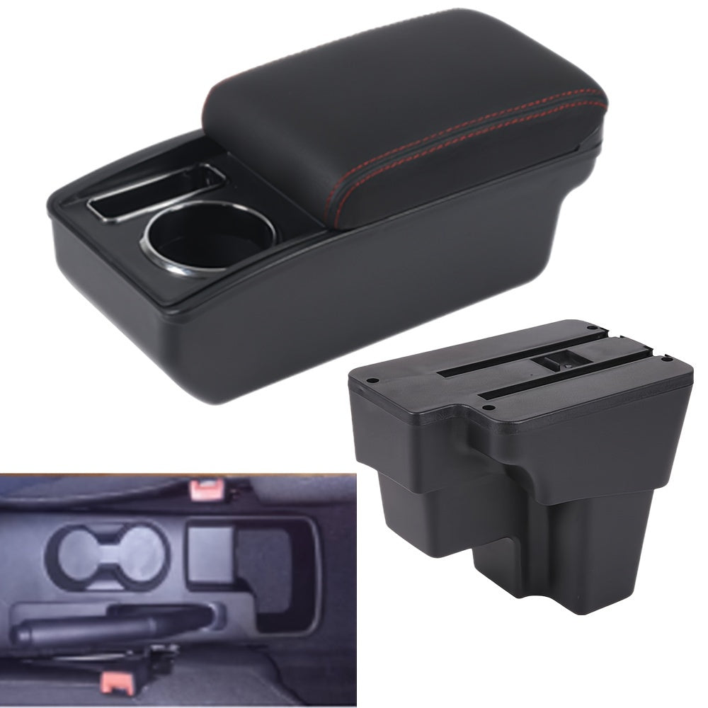 Car Interior Armrest Box Universal Fit for 15-19 Kia RIO Double Layer Storage