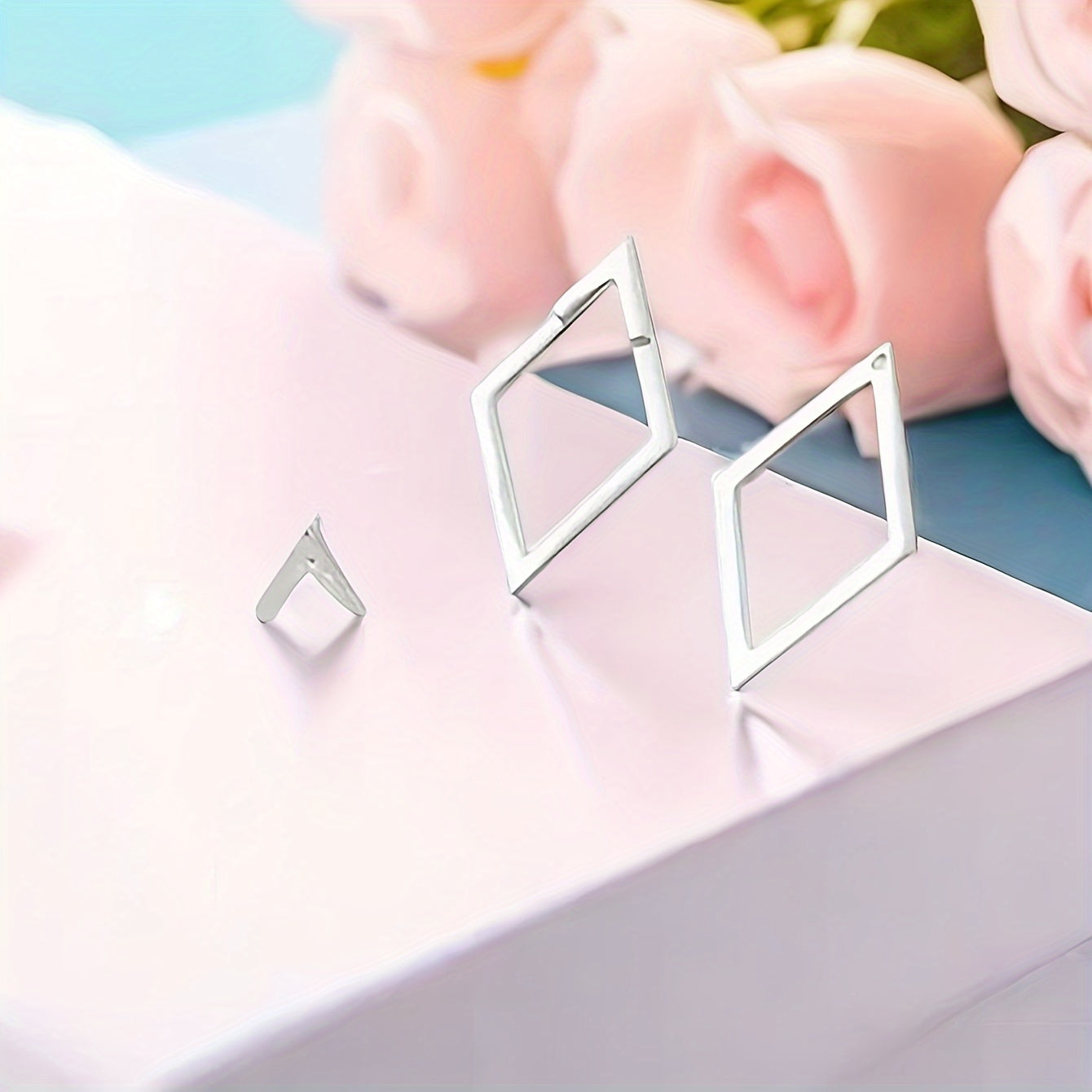 Women Boho Chic Geometric Zinc Alloy Hoop Earrings Daily Wear Gift Accessory