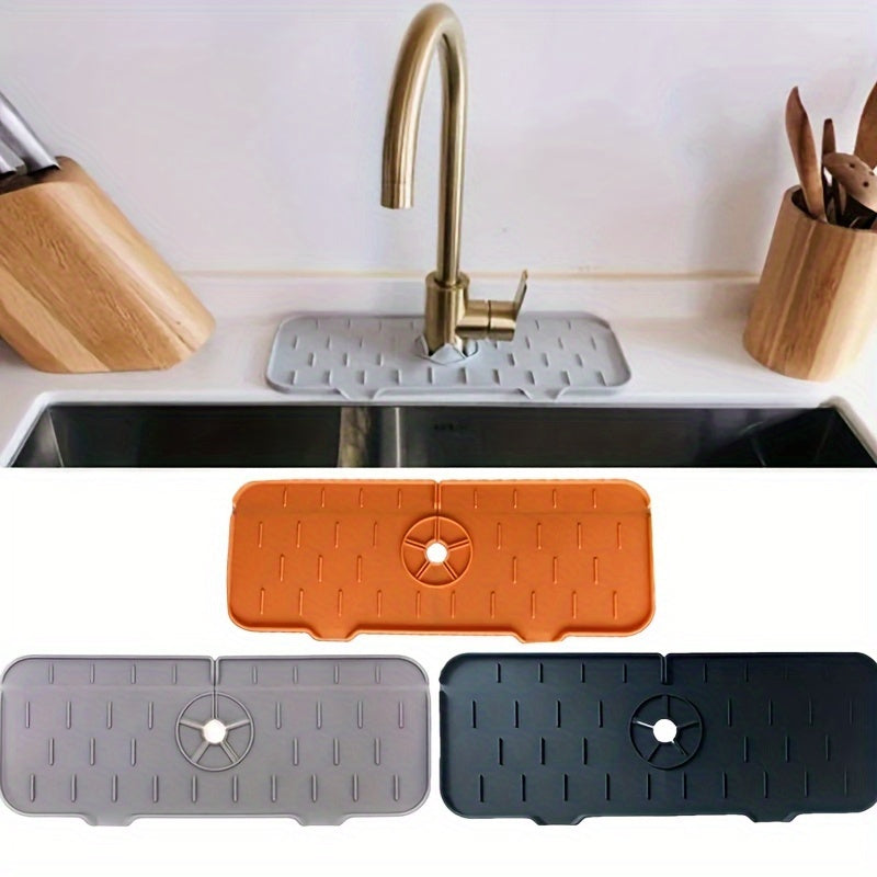 Silicone Kitchen Sink Mat Waterproof Non-Slip Drainage Counter Protector Pad