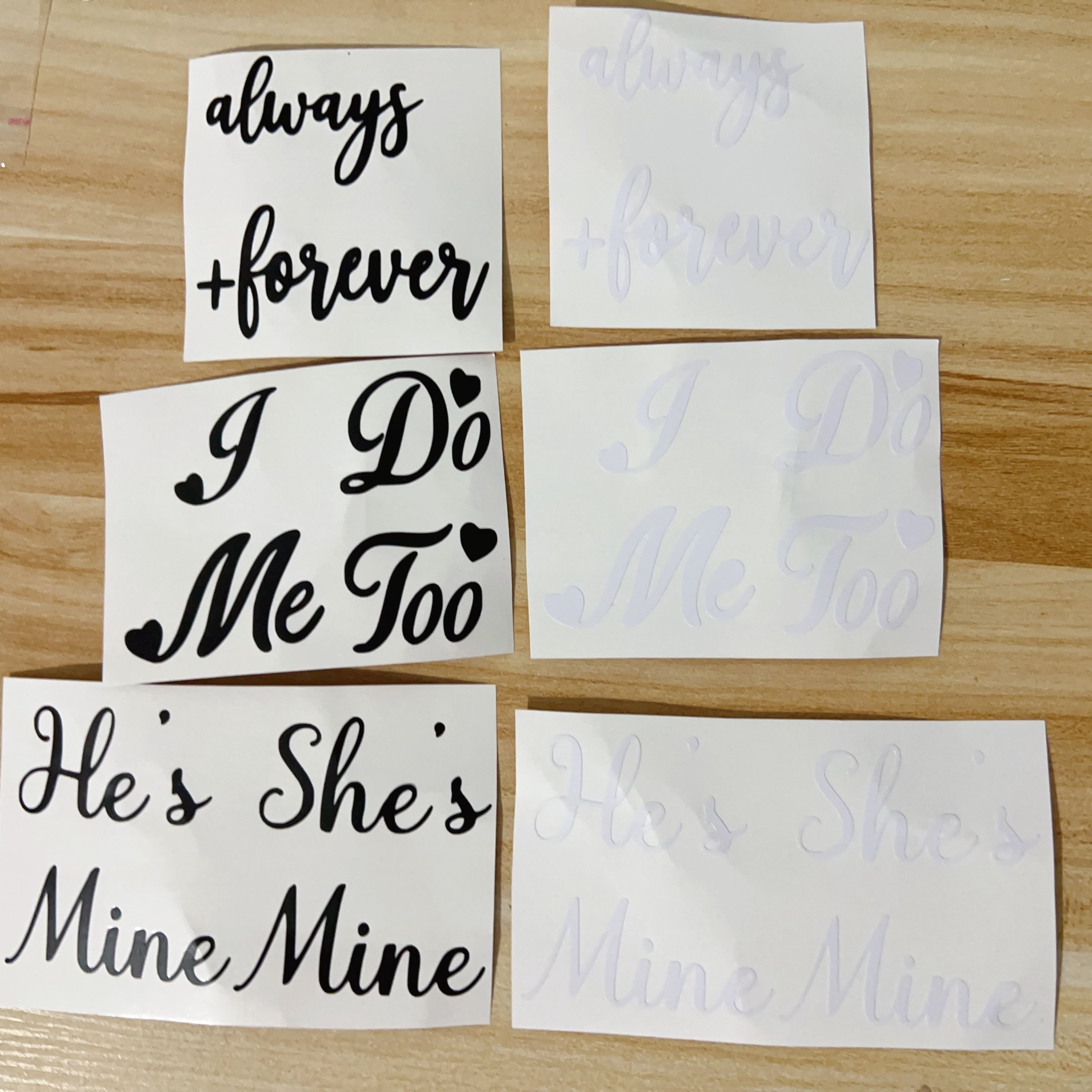 Bride and Groom Wedding Shoe Stickers - Party Decorations, White Vinyl