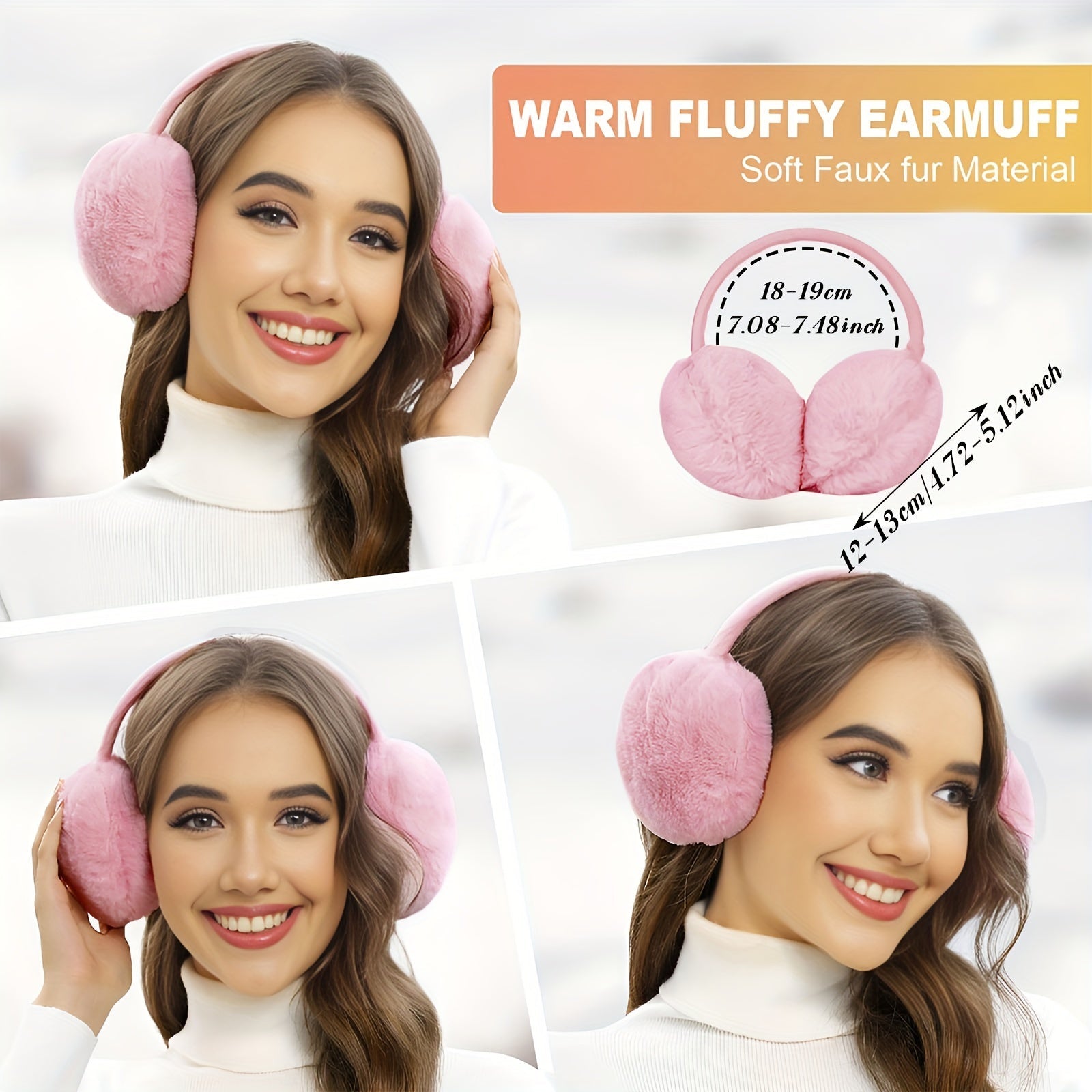 Winter Accessories Set for Women Polyester Knitted Beanie Hat Ear Warmers Gloves Scarf