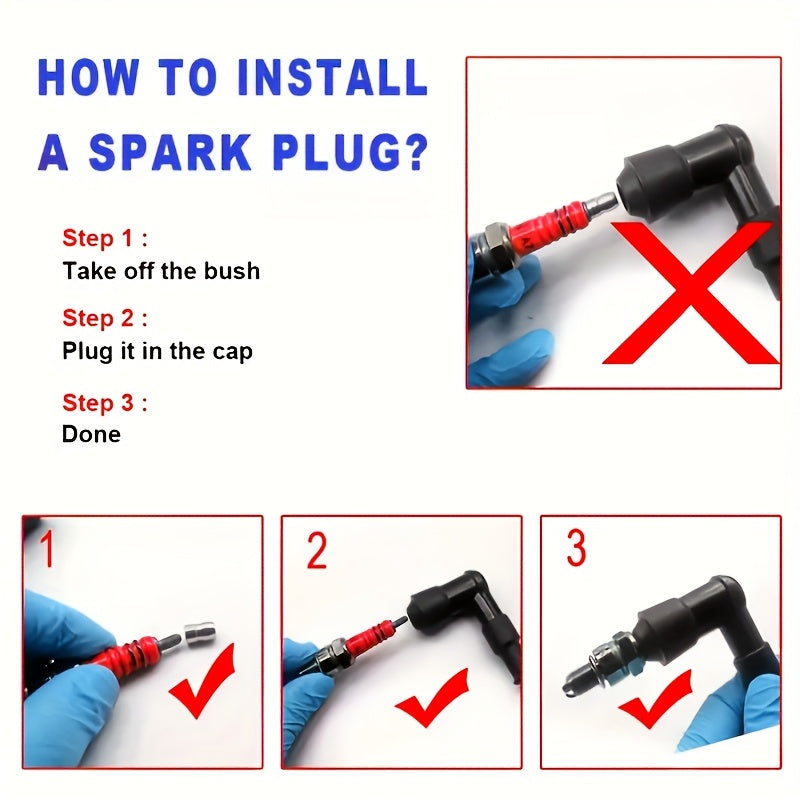 Spark Plug For ATV Dirt Bike 50cc 70cc 110cc 125cc Three-Electrode