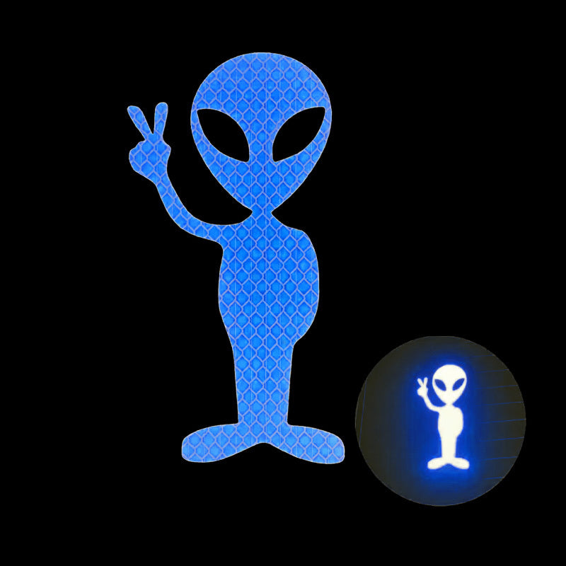 Night Safety Reflective Alien Car Sticker for Auto Side Body Waterproof