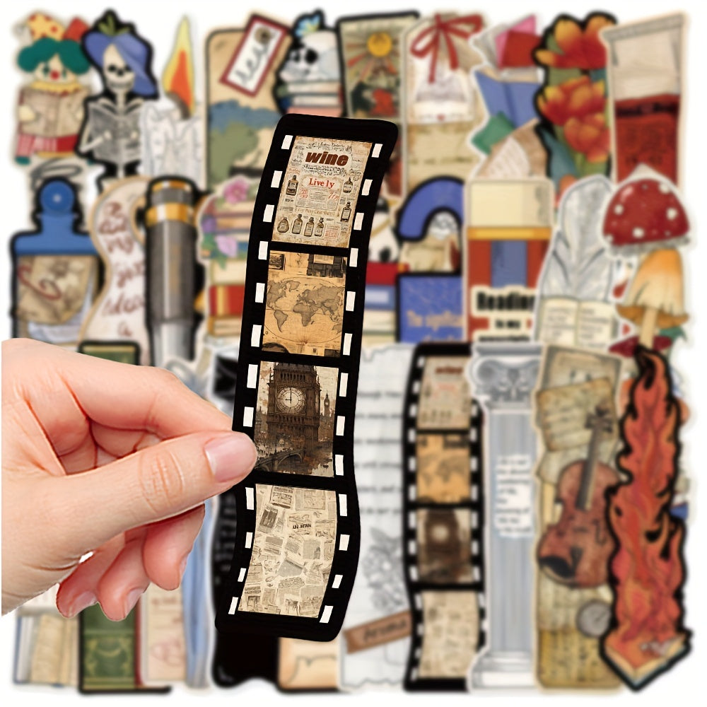 30 Vintage Reading Themed Bookmarks Paper Irregular Design Gift for Book Lovers