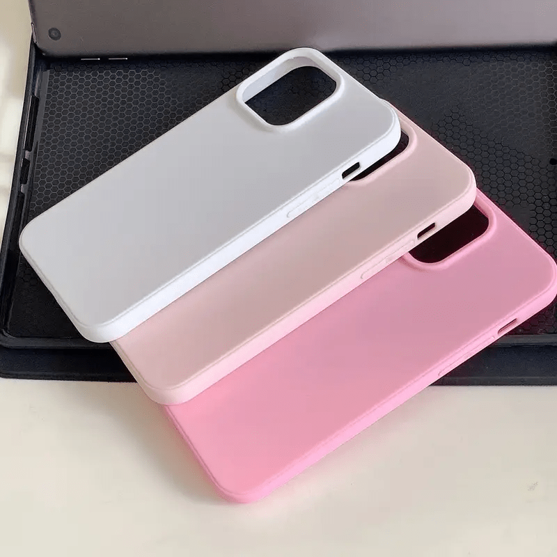 Yengil pushti, qorong'u pushti va yarim qoplangan linza dizaynidagi uchta bir rangli telefon qopqog'i turli iPhone modellari uchun. Oila va do'stlar uchun sovg'a va bayramlar uchun mos.