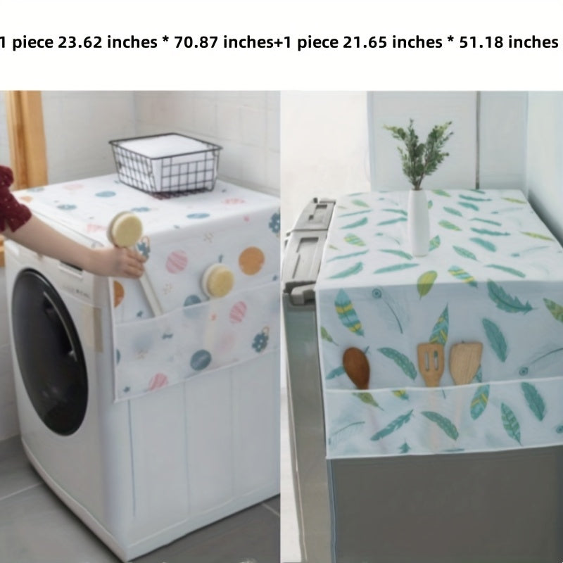 Set of Appliance Dust Covers for Refrigerator Washing Machine Oven Microwave with Storage Bag in Random Color