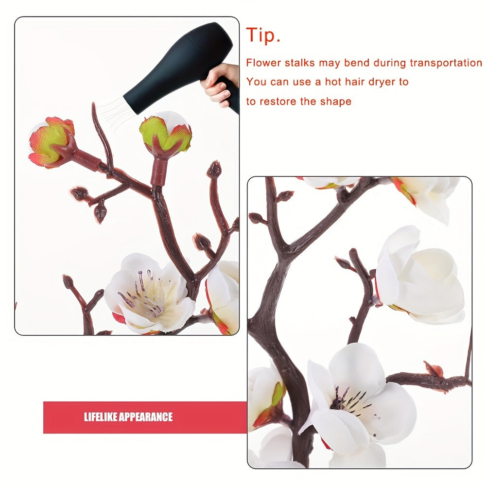 Artificial Plum Potted Plant for Weddings and Decorations