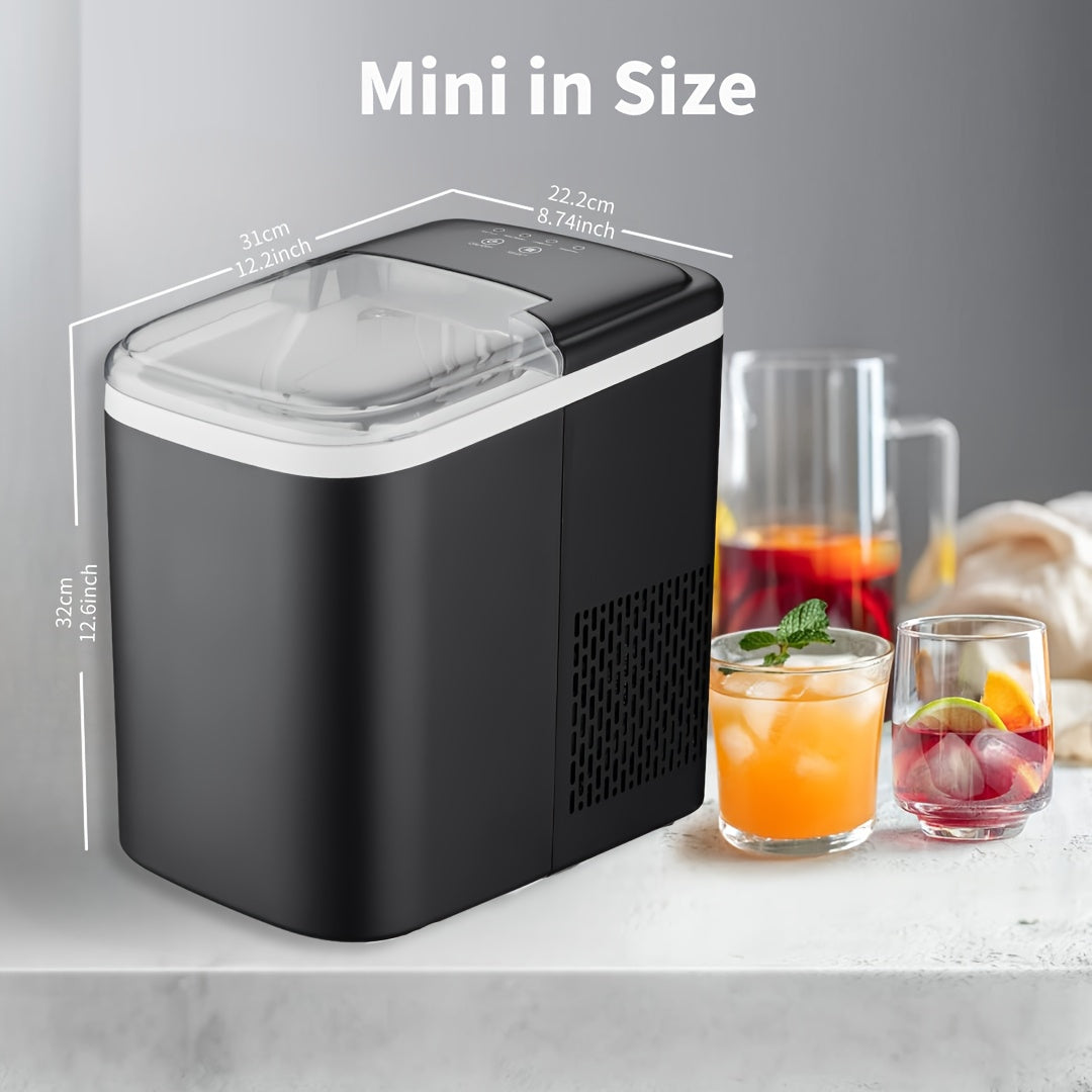 Máquina de hielo portátil para encimera 1.4L 12KG/24H 6-8 min 2 tamaños para cocina casera bar