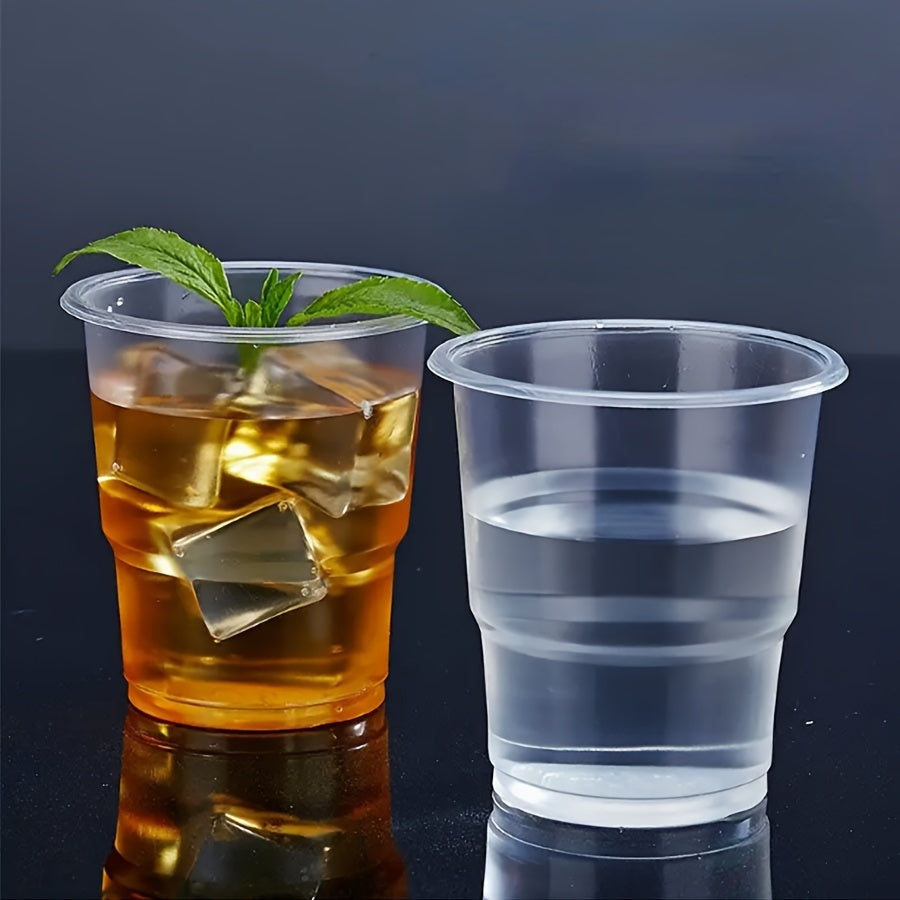 Paquete de 50 vasos de plástico desechables libres de BPA, irrompibles para bebidas frías