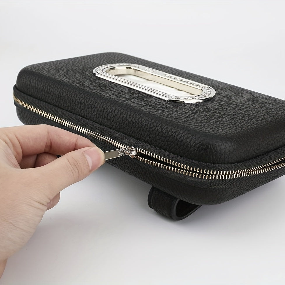 Car Sun Visor Tissue Holder Car Accessory Leather Napkin Box Storage