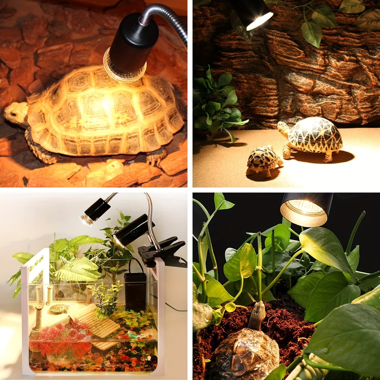 Set of Four 220V 50W UVB Sunlight Heating Lamps for Turtle Tanks