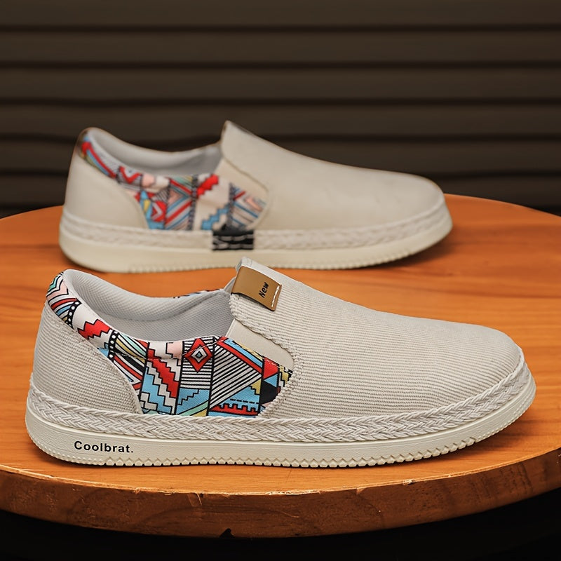 Men's Canvas Slip-On Shoes Casual Non-Slip Sole for Outdoor Activities