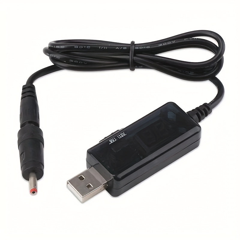 Cable convertidor de paso USB con adaptador de corriente de 5V a 9V 12V para enrutador y dispositivos pequeños