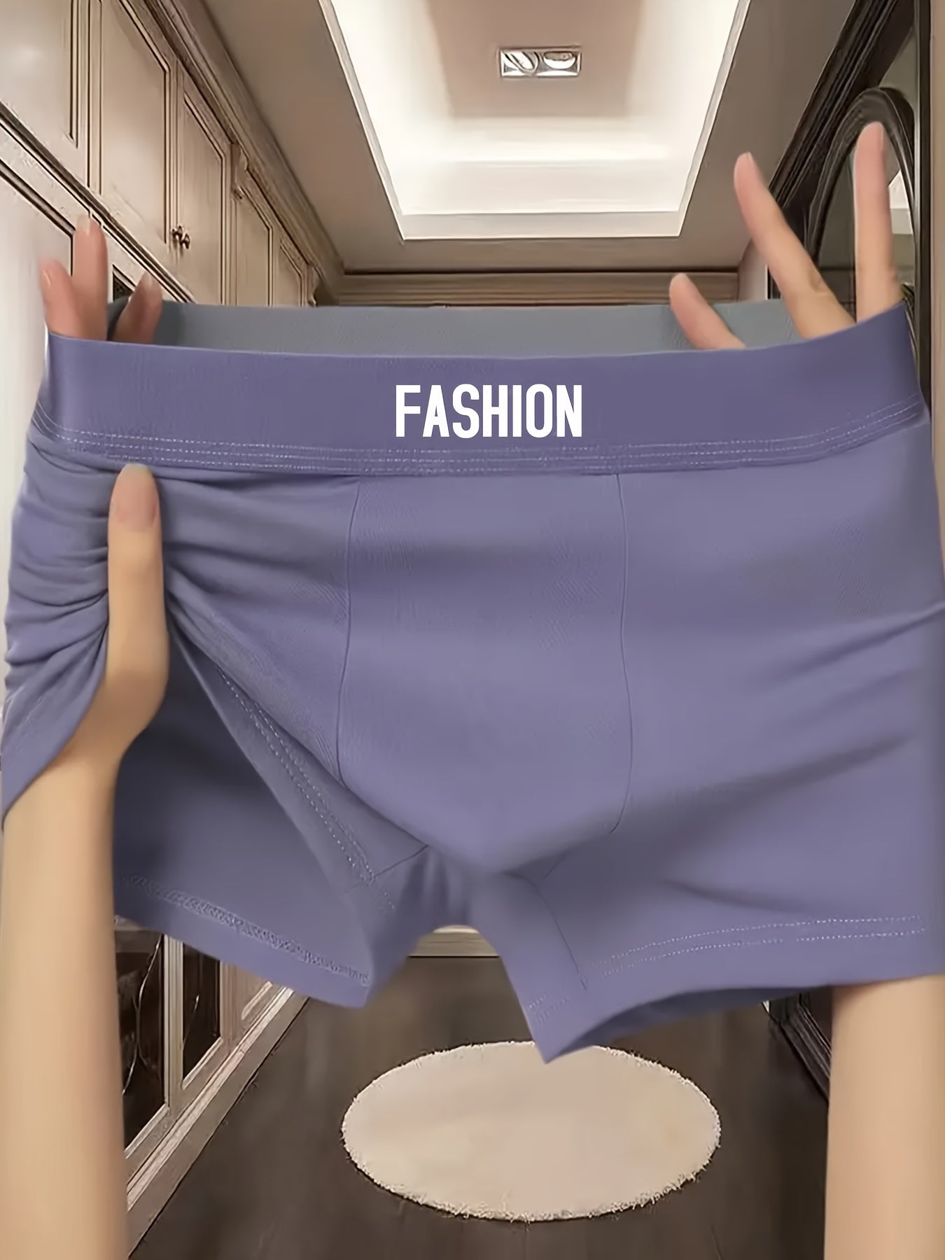 Men's 3-Piece Breathable Cotton Elastane Underwear Set Casual Solid Color Shortie