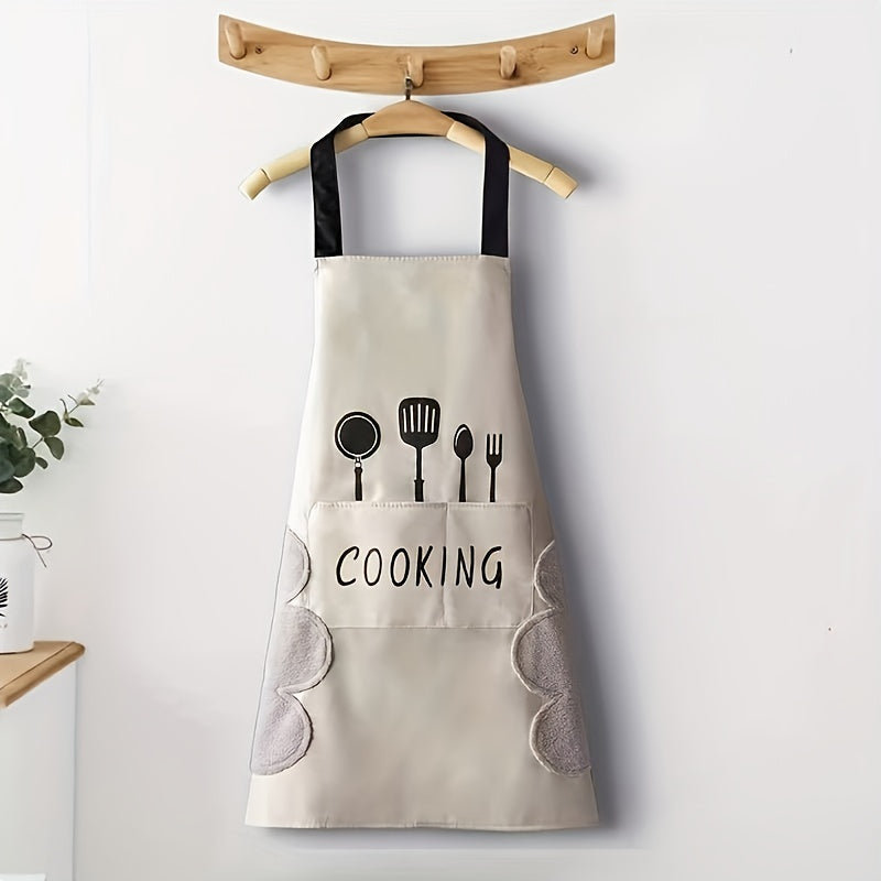 Delantal de cocina de lona duradero para cocinar, limpiar y jardinería