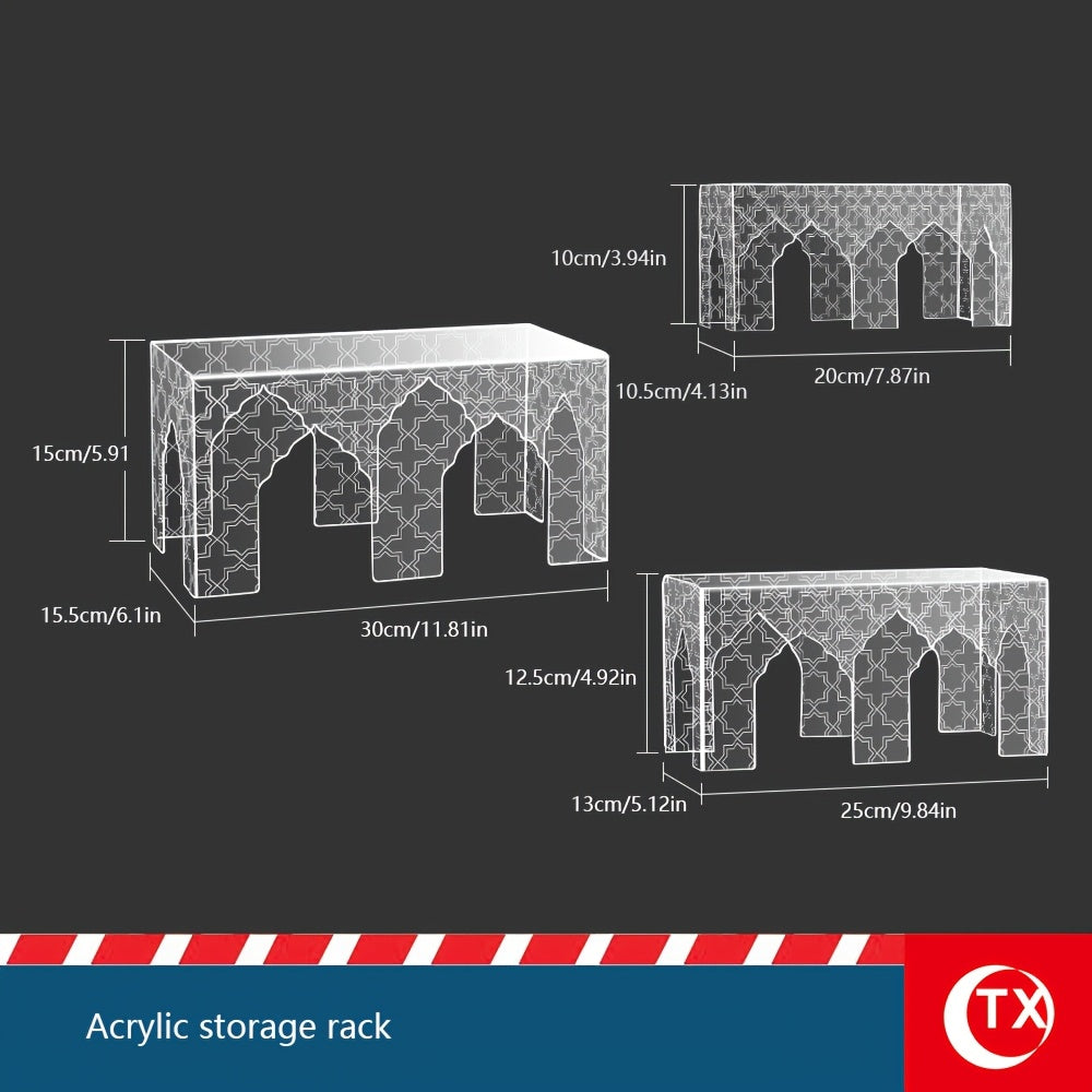 Ramadan-Inspired Castle Shelves in 3 Sizes for Storage Display and Serving