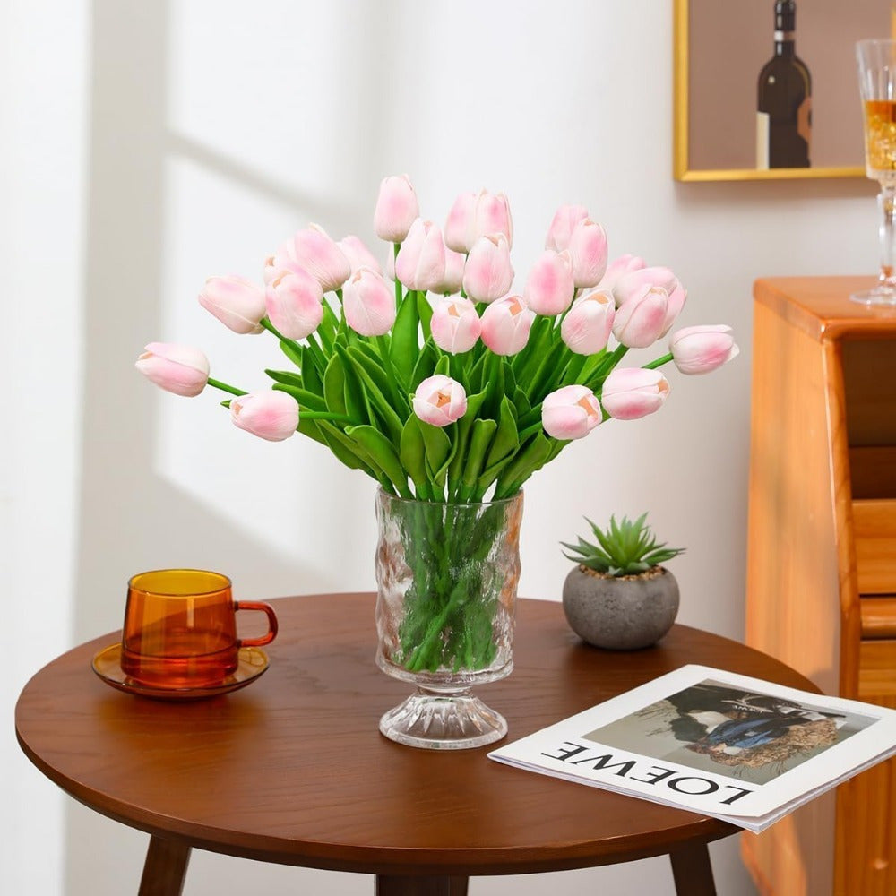 10 dona sun'iy tulip gulzami, to'ylar, sevgililar kuni, uy bezaklari uchun, batareyalar kerak emas