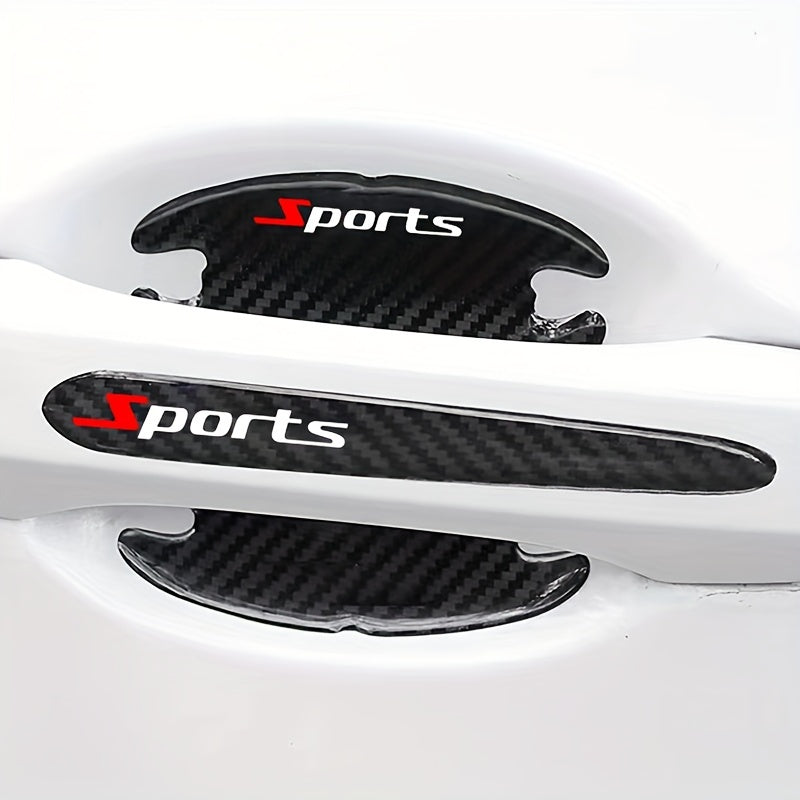 Universal Carbon Fiber Door Handle Cover Set for Cars Anti-Scratch Scratch Resistant