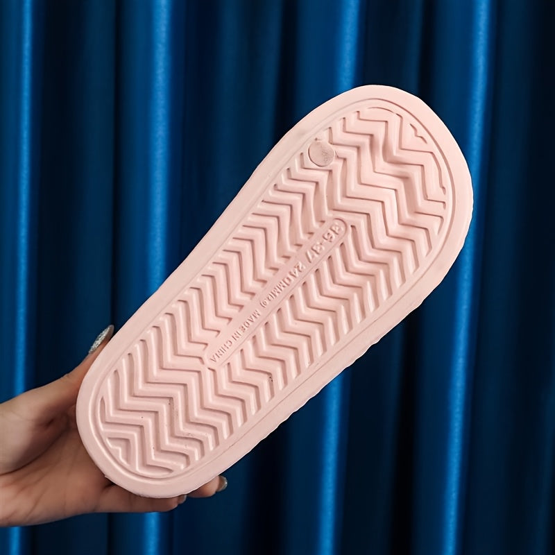 Women Thick Indoor Outdoor Slippers Comfortable Cloud-Shaped Bath Shower Shoes