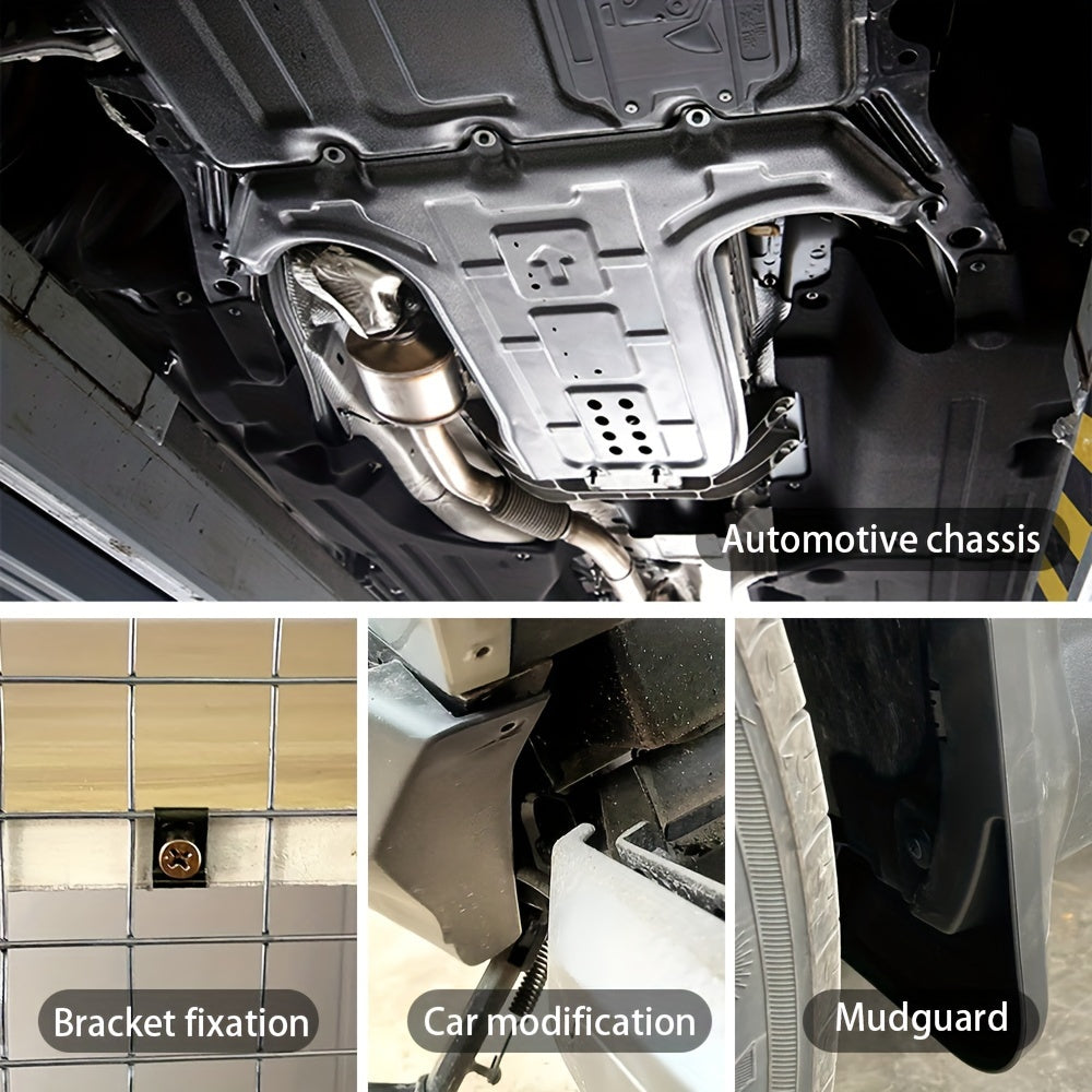 100 Pcs Metal U-Clamp Screws for Auto Repair Interior Fender Bumper Clips