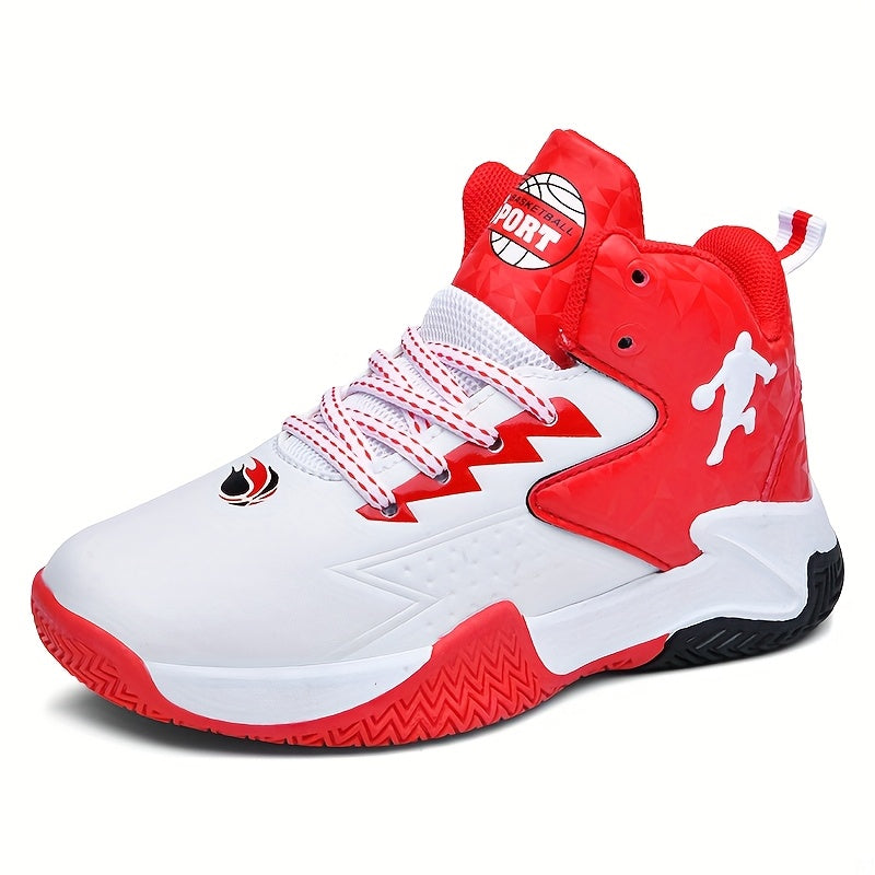 Boys Basketball Shoes Lightweight Solid Color Low Top TPR Sole