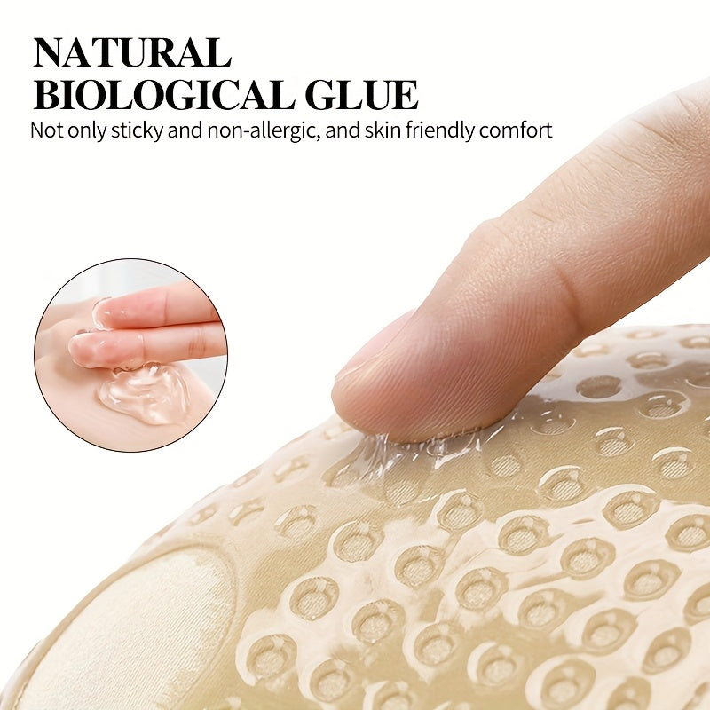 Strapless Adhesive Lift Bra for Open Back Styles with Silicone Nipple Covers