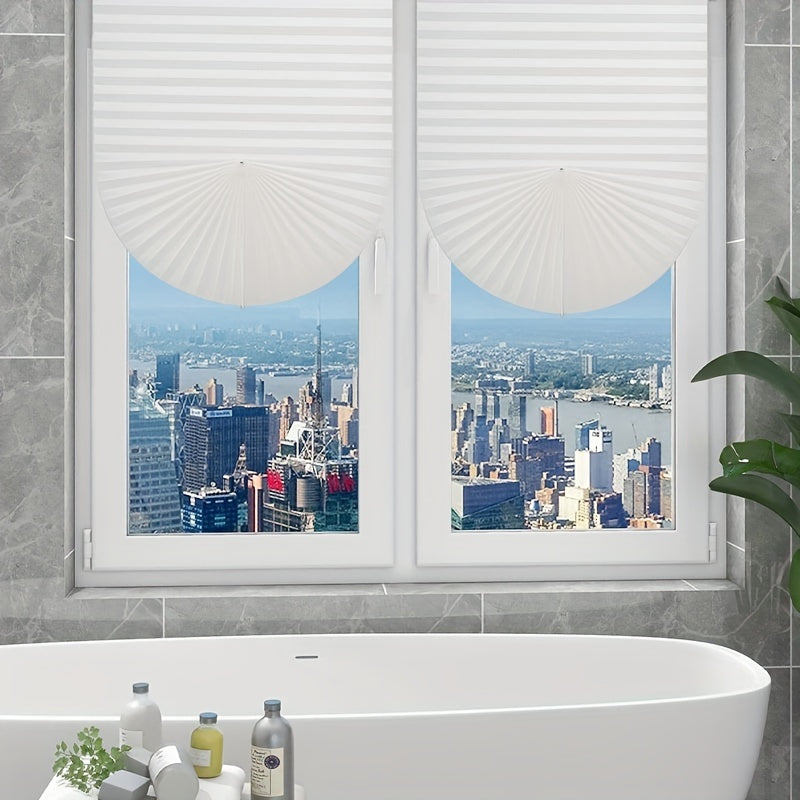 Semi-Shading Door Curtain with Pleated Design for Kitchen Bathroom Living Room Blackout Privacy