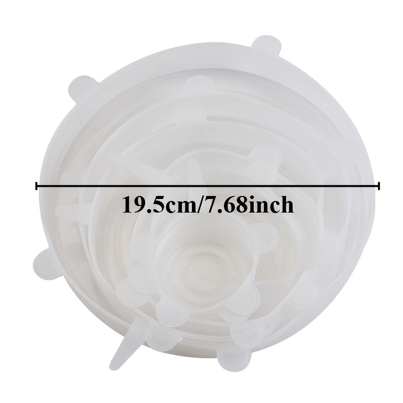 Silicone Food Covers Set of 6 Reusable Stretch Lids for Bowls and Containers Dishwasher Safe Freezer Safe