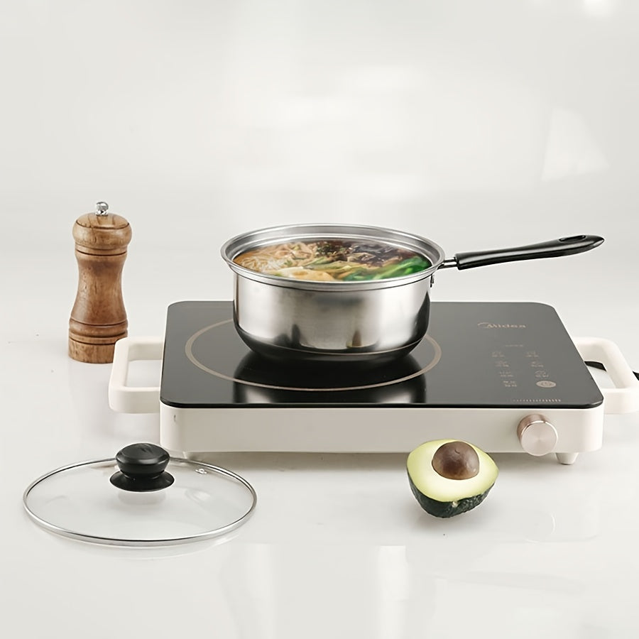 Набор кухонной утвари из нержавеющей стали, 6 предметов, с фритюрницей, молочным горшком, кастрюлей для тушения