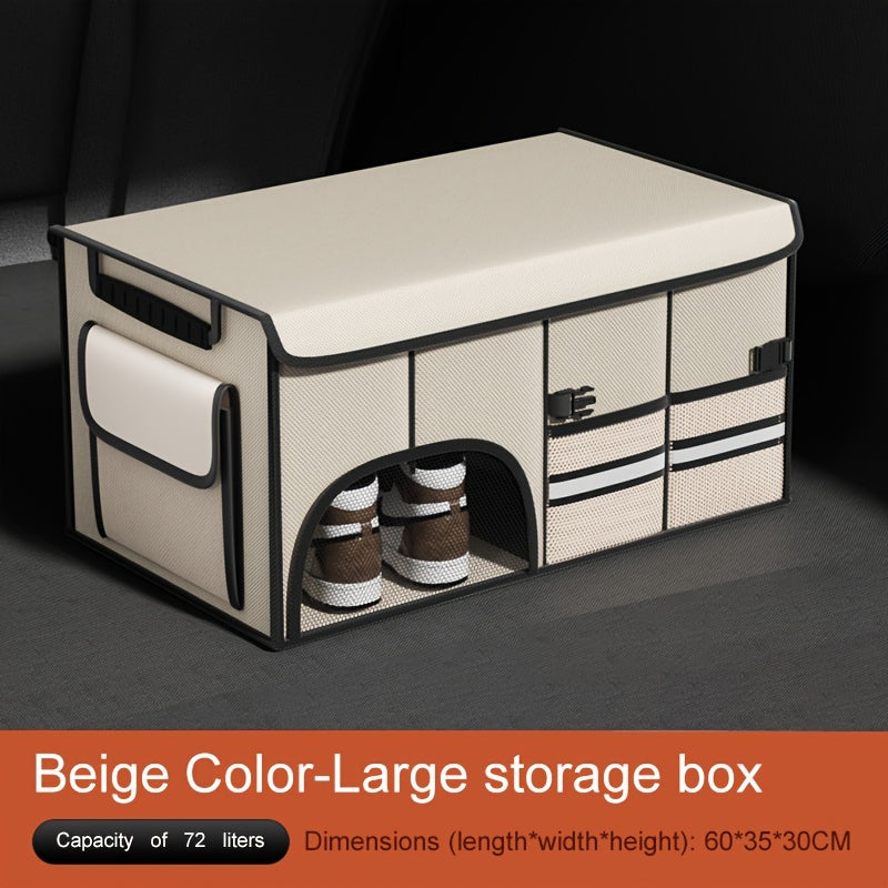 Foldable Car Trunk Organizer Large Capacity Multi-Compartment Storage Box for SUV