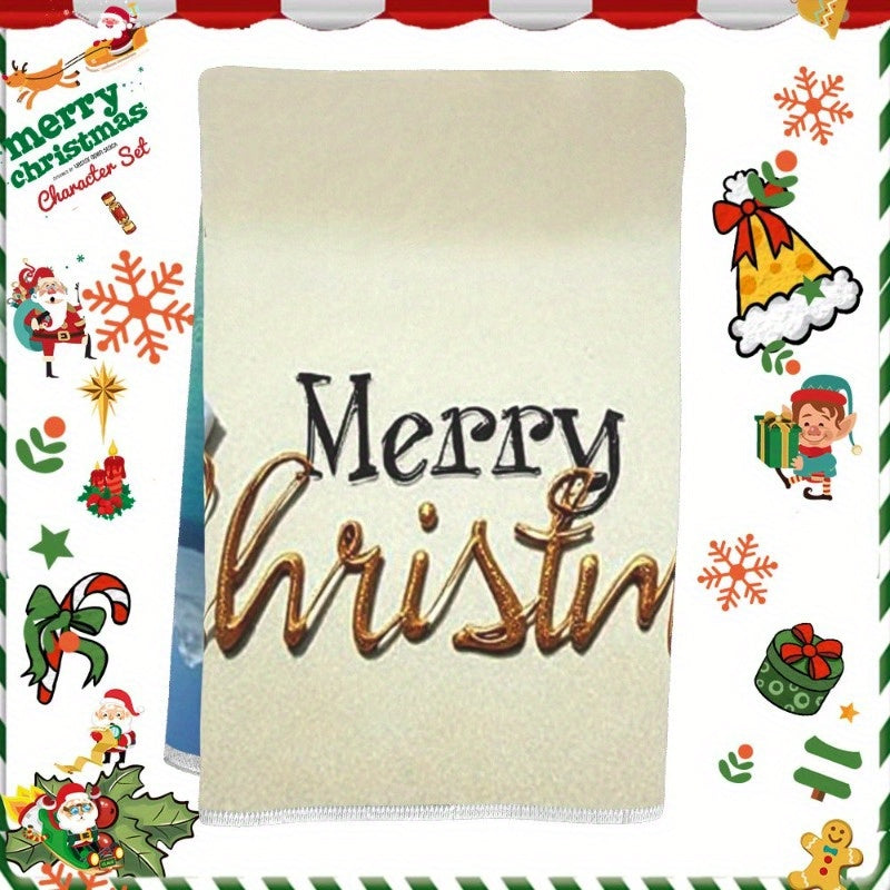 Soft Merry Christmas Winter Decoration 18x66cm Holiday Wall Hanging