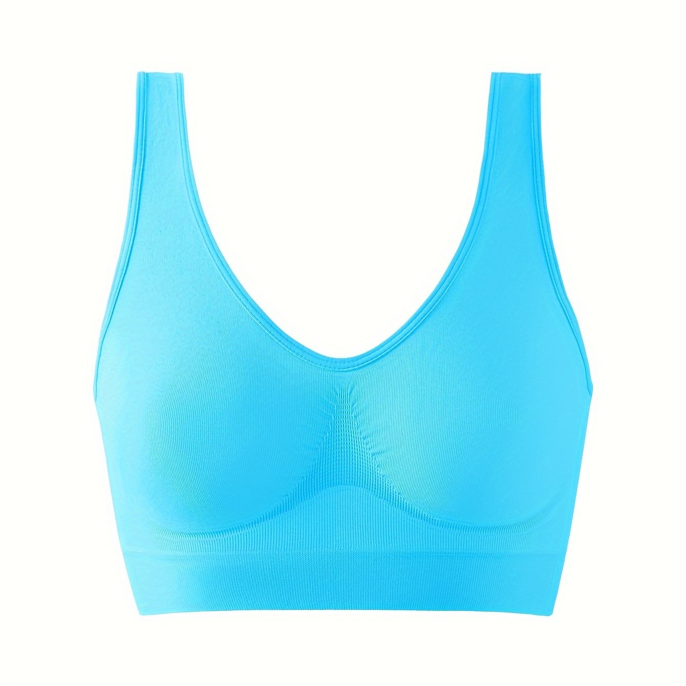 Wireless Full Coverage Seamless Tank Bra for Women with Push-Up Support