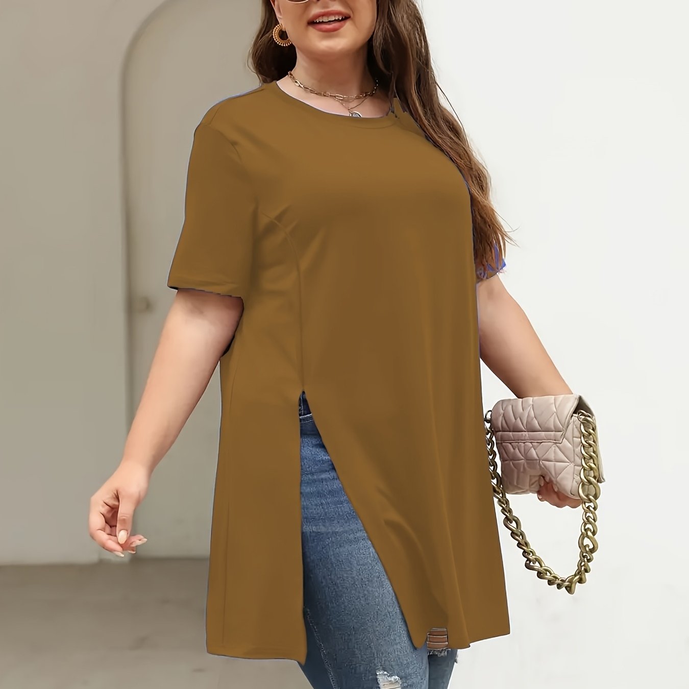 Women's Plus Size T-Shirt Cotton Casual Top for Women