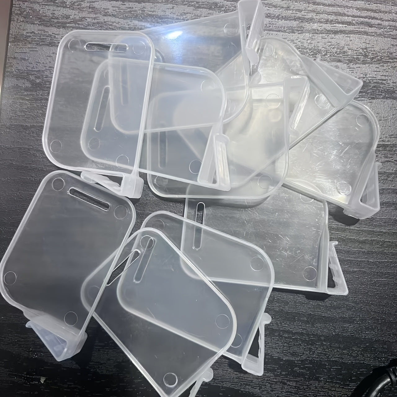 Set of 10 Transparent Plastic Refrigerator Door Organizers for Kitchen Storage