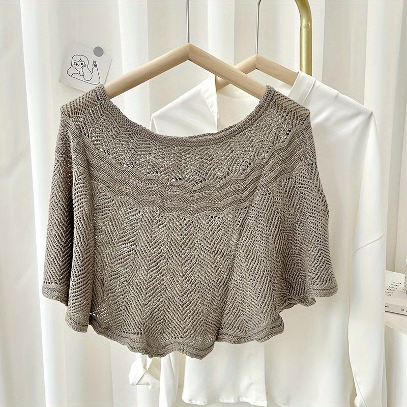 Qo'llar uchun shifonli shalvli sharf, ruffles bilan, shamol o'tkazmaydigan, erkin kesimli kardigan