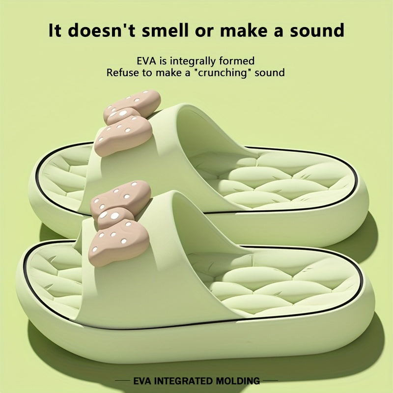 Women Soft Cotton Slip-On Slippers with Thick Soles for Bathroom Beach and Home