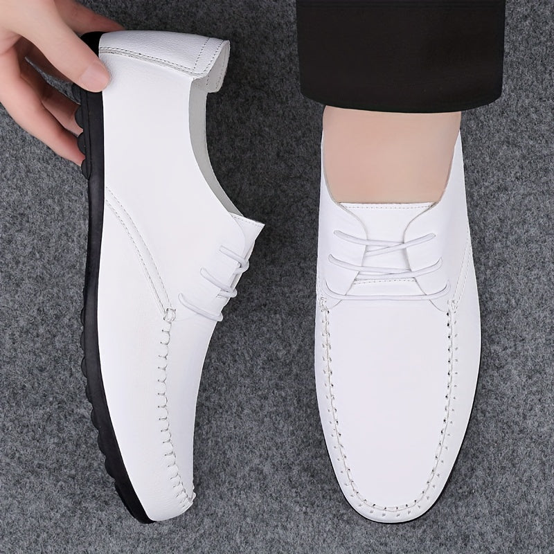 Erkaklar uchun teridan yasalgan loaferlar, tashqi makon uchun, kundalik kiyim, qora, 9 o'lcham