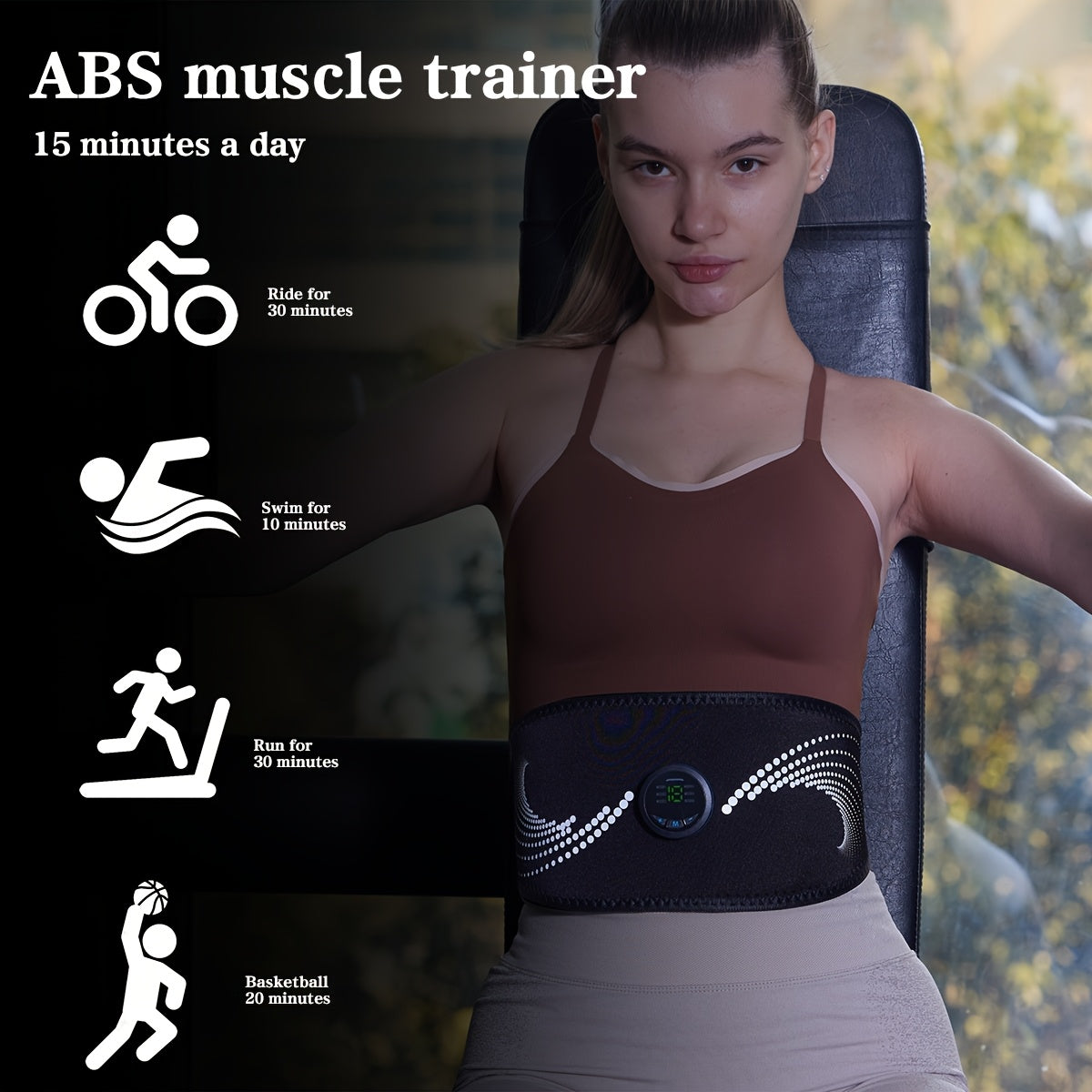Portable EMS TENS Muscle Stimulator with 6 Modes and 18 Intensity Levels