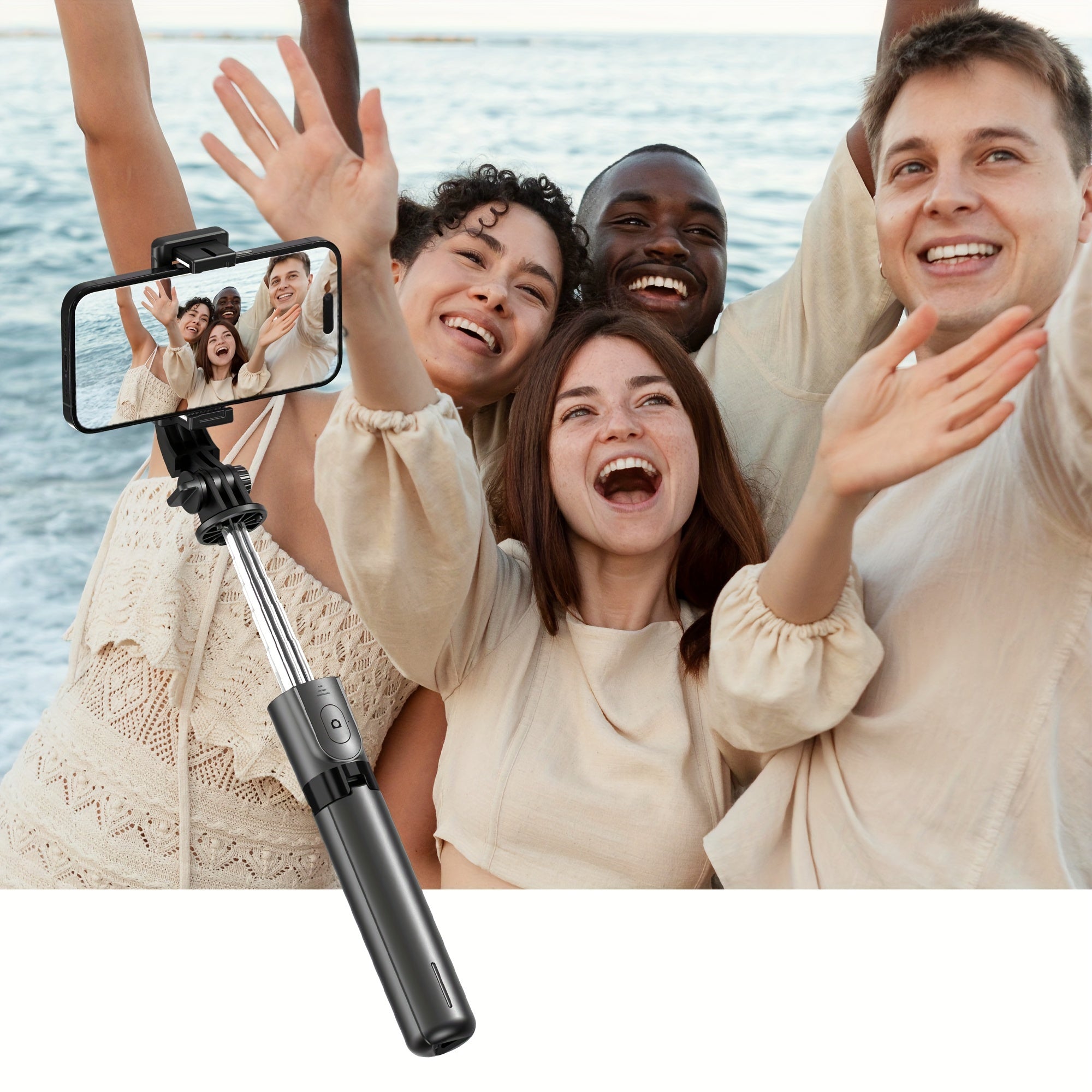 Wireless Selfie Stick Tripod with Remote for iPhone and Android Stainless Steel Extendable Phone Stand